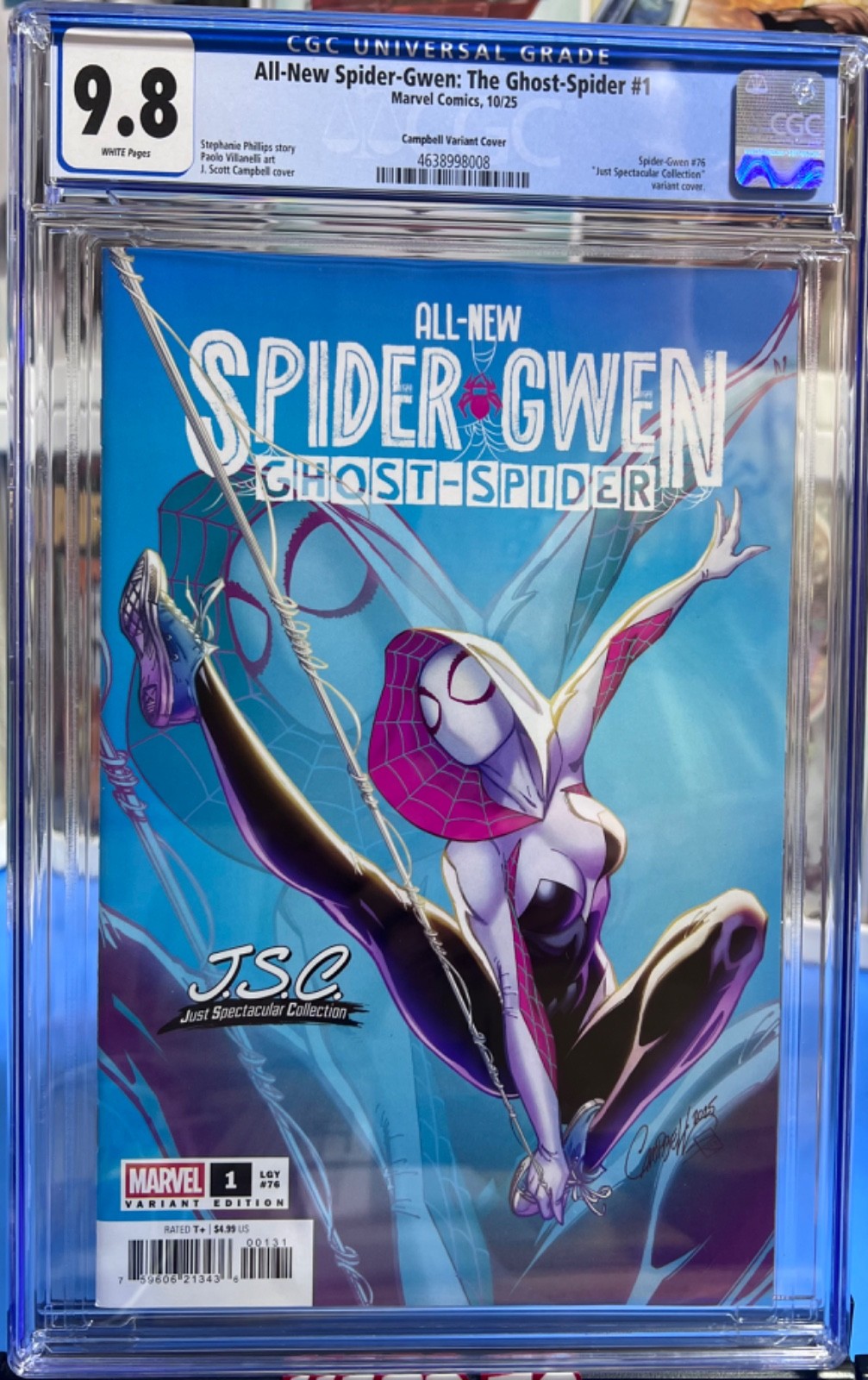 アメコミリーフ All-New Spider-Gwen #1 CGC 9.8 9.8 CGC ALL NEW SPIDER-GWEN GHOST SPIDER #1 J SCOTT CAMPBELL