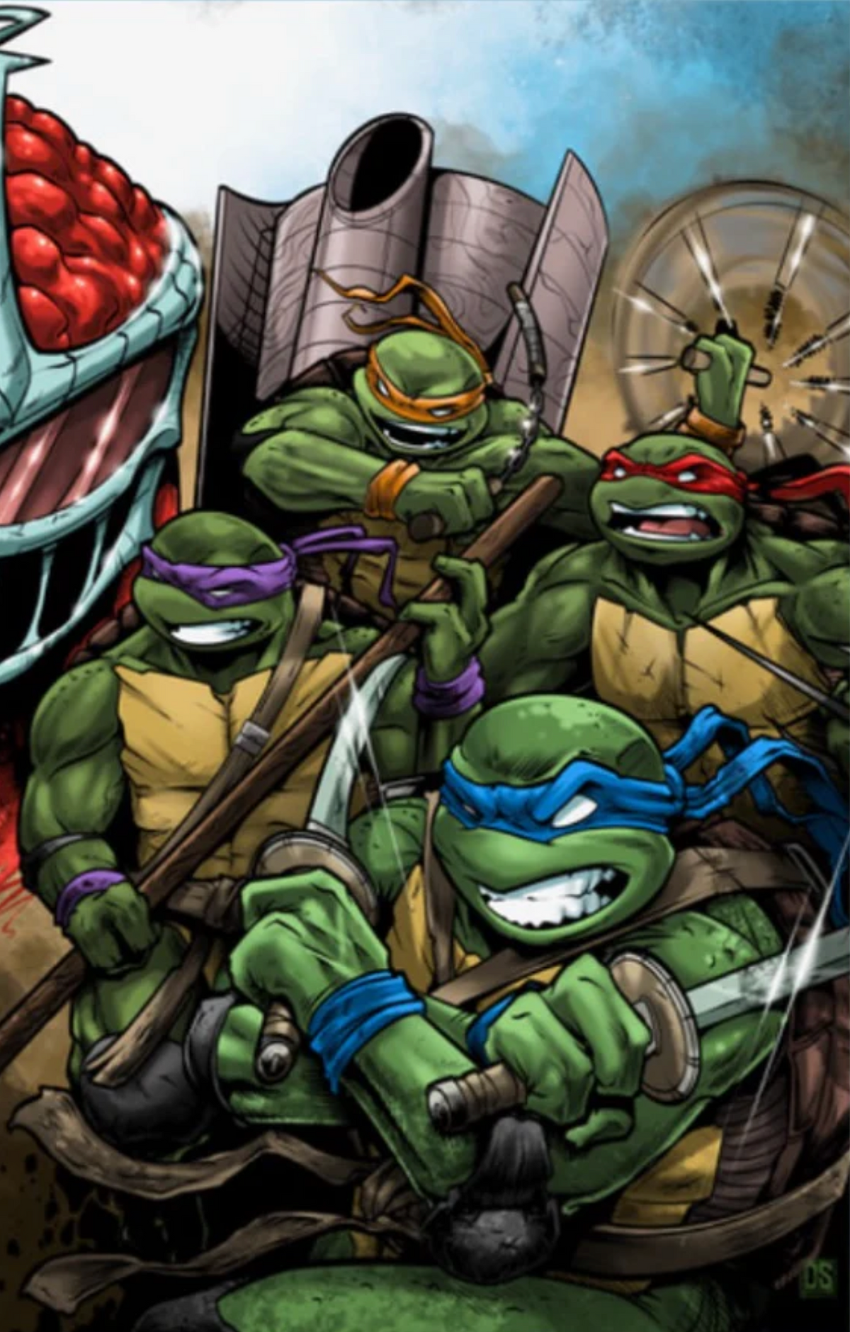 TMNT TEENAGE MUTANT NINJA TURTLES MMPR MIGHTY MORPHIN POWER RANGERS III #1 (2025) - VIRGIN CONNECTING EXCLUSIVE SET