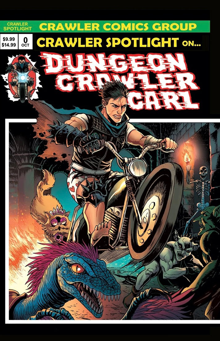 DUNGEON CRAWLER CARL #0 2ND PRINT EXCLUSIVE FOIL & TRADE SET - GHOST RIDER HOMAGE - FLOWERS - PRESALE EST SHIP 10/7