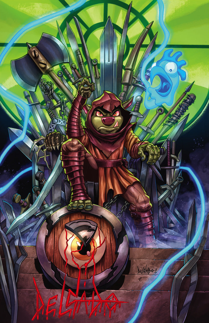 D'ORC #7 VIRGIN EXCLUSIVE GAME OF THRONES HOMAGE -SIGNED W/ BLOODY REMARK LTD 25 KEVIN DELGADO - PRESALE EST SHIP 9/7