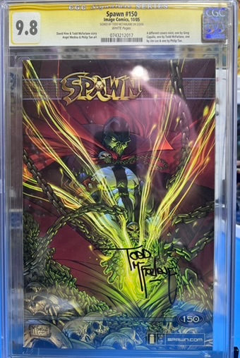 9.8 CGC SS SPAWN #150 (2005) SIGNED BY TODD MCFARLANE
