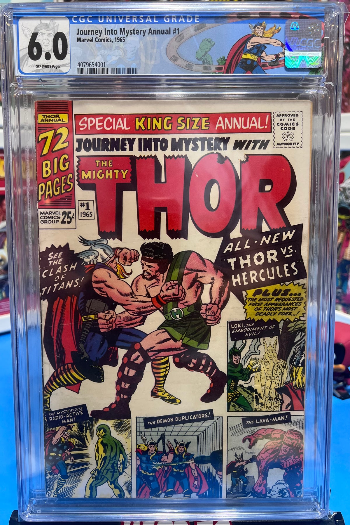 6.0 CGC JOURNEY INTO MYSTERY ANNUAL #1 (1965) 1ST APP HERCULES (NEW THOR MOVIE)