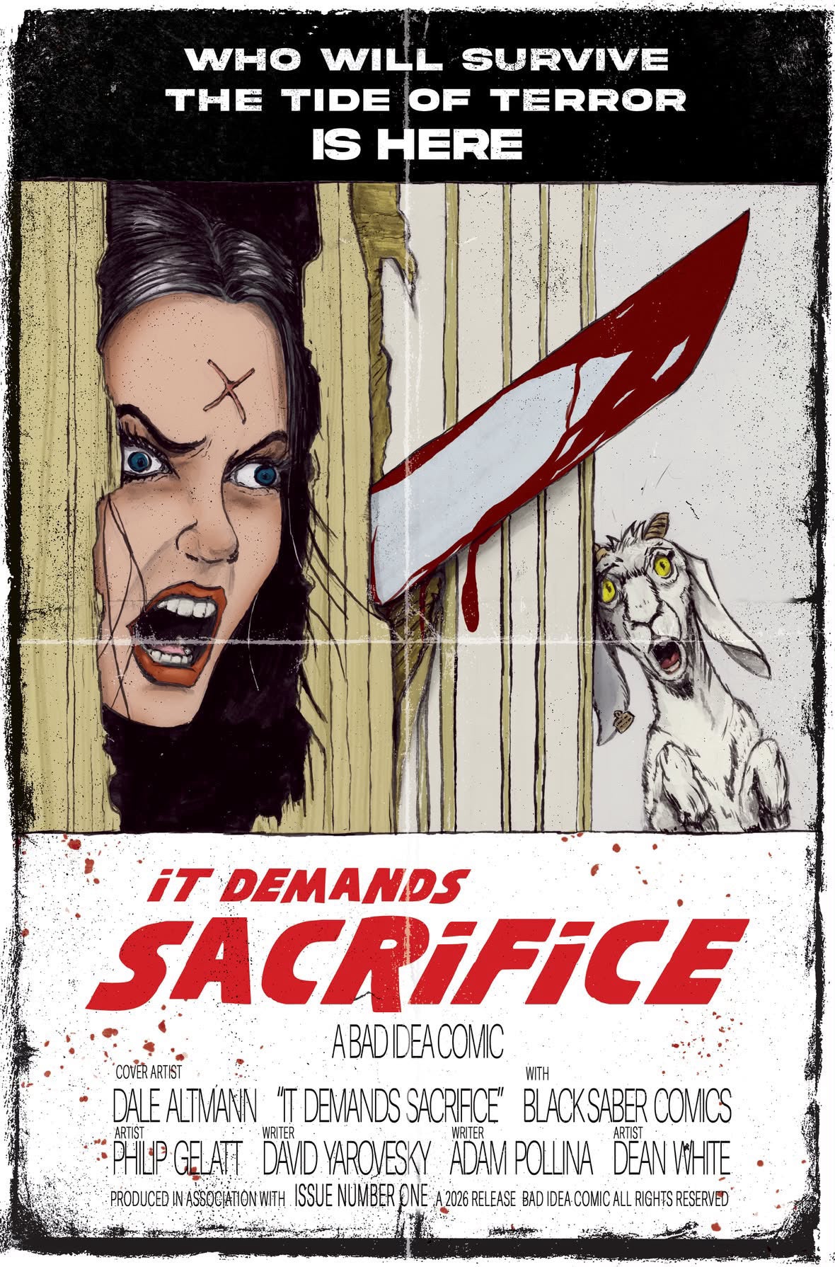 IT DEMANDS SACRIFICE #1 EXCLUISVE MOVIE HOMAGE - DAVE ALTMAN PRESALE EST SHIP DATE 11/1