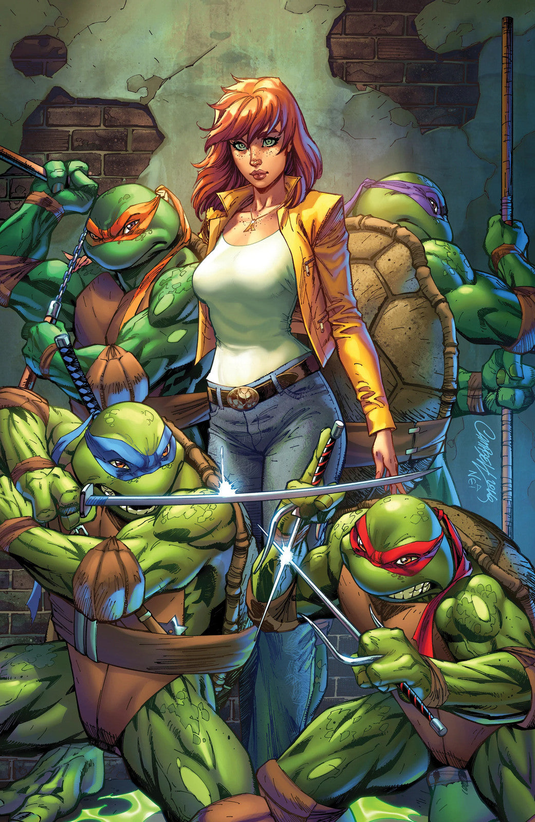 1:200 TMNT TEENAGE MUTANT NINJA TURTLES #300 VIRGIN INCENTIVE - J SCOTT CAMPBELL - PRESALE EST SHIP AUG 28TH