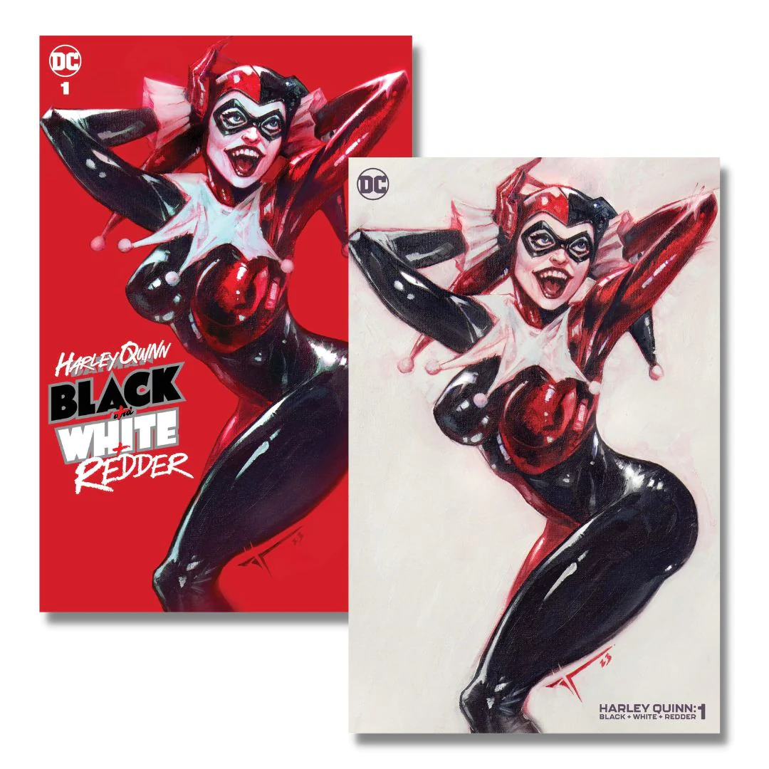HARLEY QUINN BLACK WHITE REDDER #1 EXCLUSIVE MINIMAL/TRADE - IVAN TAO