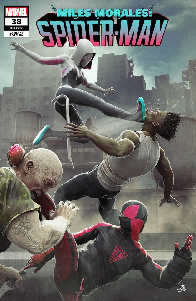 MILES MORALES SPIDER-MAN #38 CON EXCLUSIVE VIRGIN & TRADE- SPIDER-GWEN - BARENDS