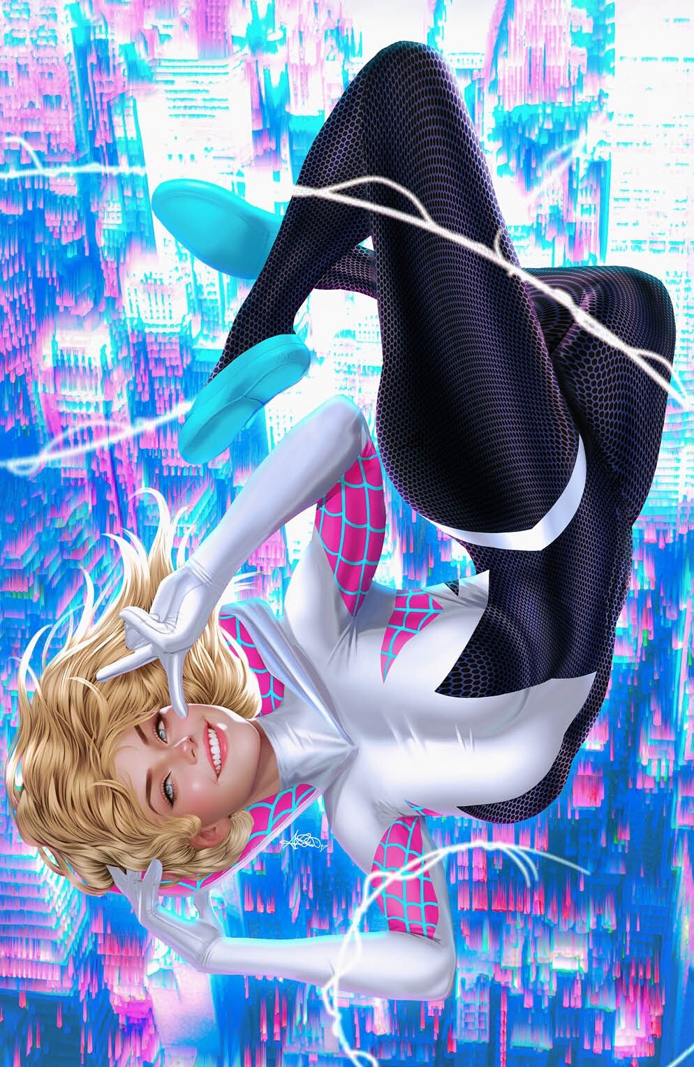 SPIDER-GWEN GHOST-SPIDER #1 EXCLUSIVE VIRGIN/TRADE -  ARIEL DIAZ - LTD 1K