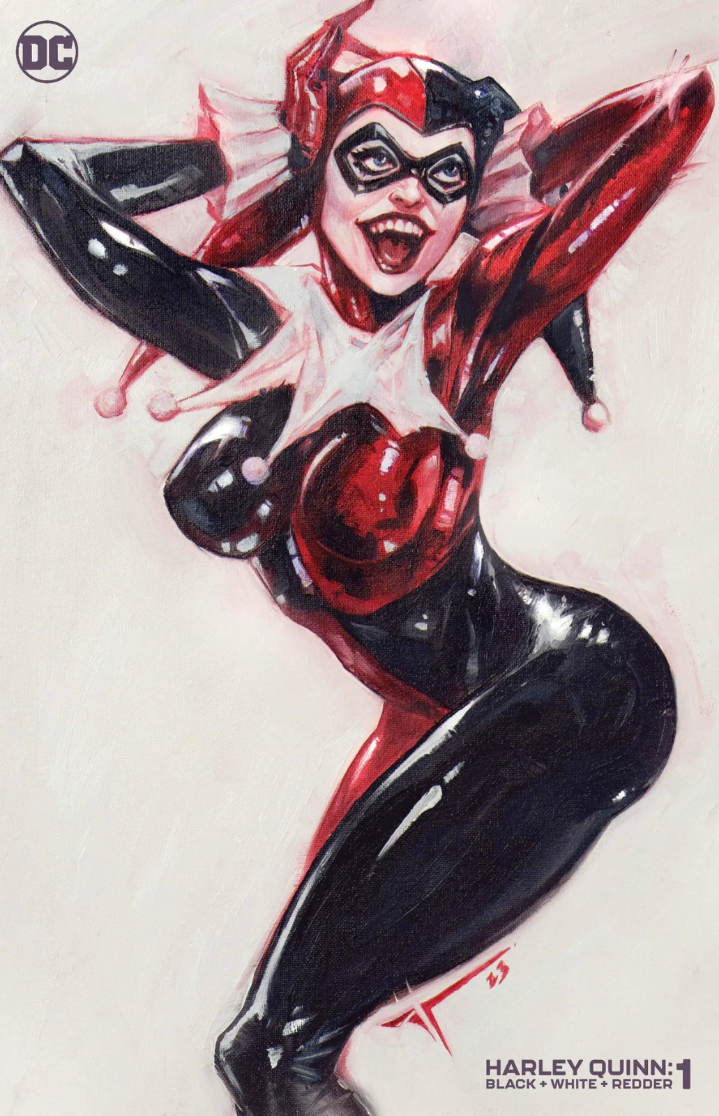 HARLEY QUINN BLACK WHITE REDDER #1 EXCLUSIVE MINIMAL/TRADE - IVAN TAO