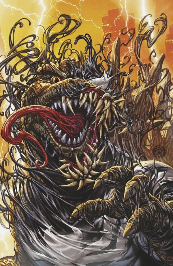 1:100 GODZILLA DESTROYS MARVEL UNIVERSE #2 VIRGIN INCENTIVE - BROOKS - VENOMIZED