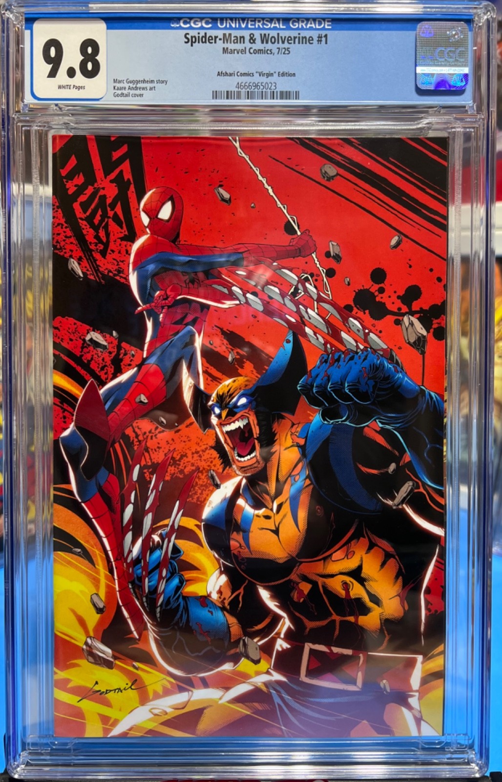 9.8 CGC SPIDER-MAN & WOLVERINE #1  CONVENTION VIRGIN EXCLUSIVE - GODTAIL (2025)