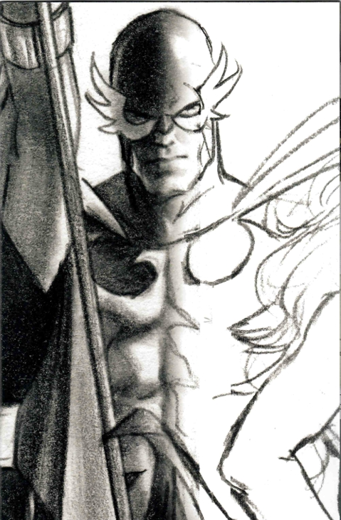 1:100 ALEX ROSS TIMELESS VIRGIN INCENTIVE B&W - NIGHTHAWK - ONE WORLD DOOM 4