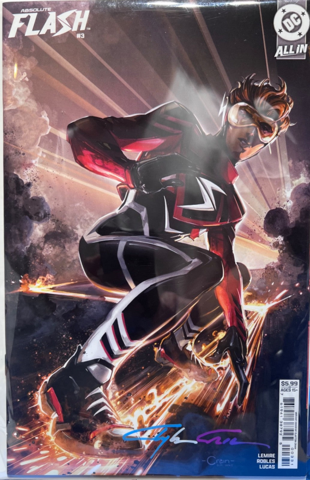 ABSOLUTE FLASH #3 SIGNED CLAYTON CRAIN 1ST PRINT - COA