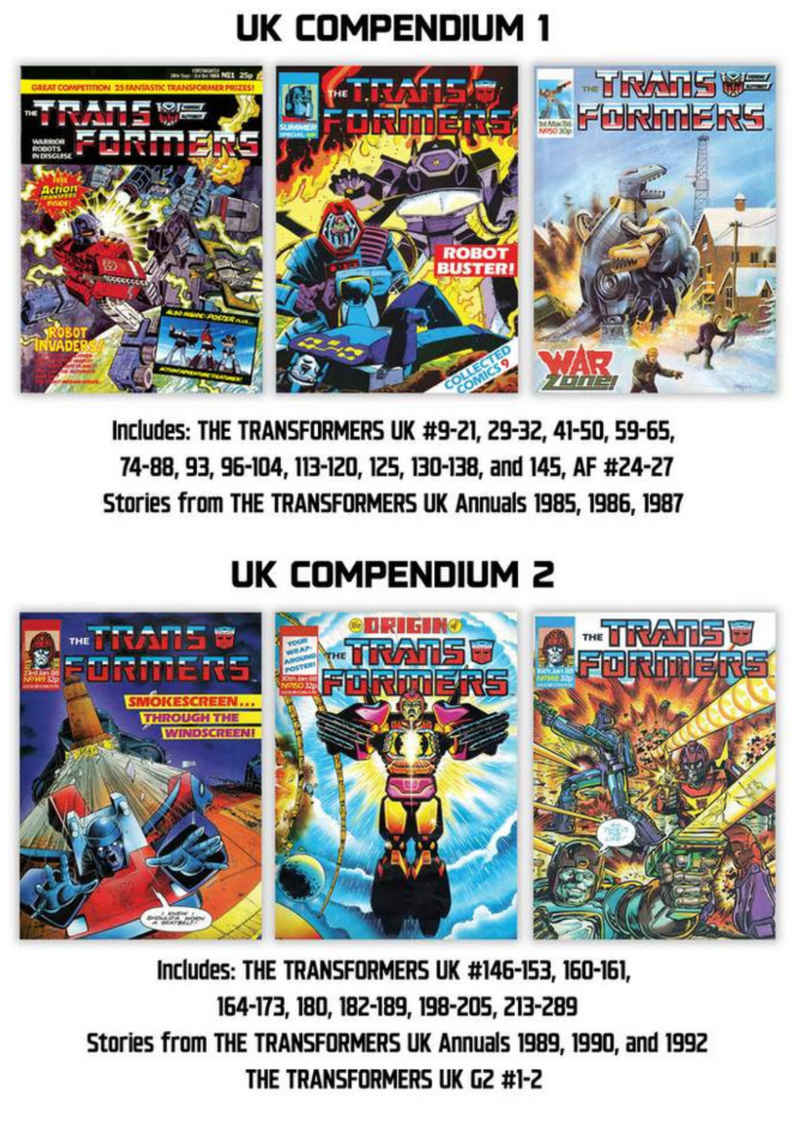 TRANSFORMERS COMPLETE UK EDITION COMPENDIUM Vol 1 & 2 HARDCOVER KICKSTARTER