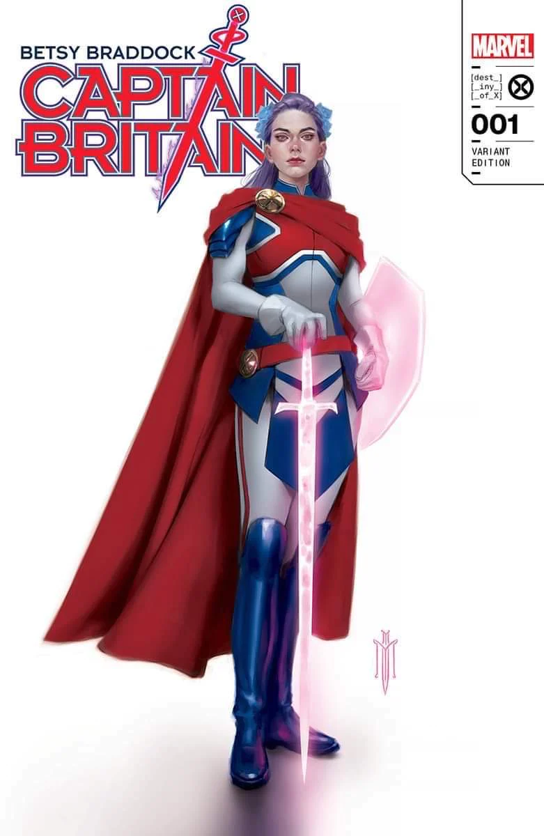BETSY BRADDOCK CAPTAIN BRITAIN #1 EXCLUSIVE VIRGIN/TRADE - MERCADO - PSYLOCKE
