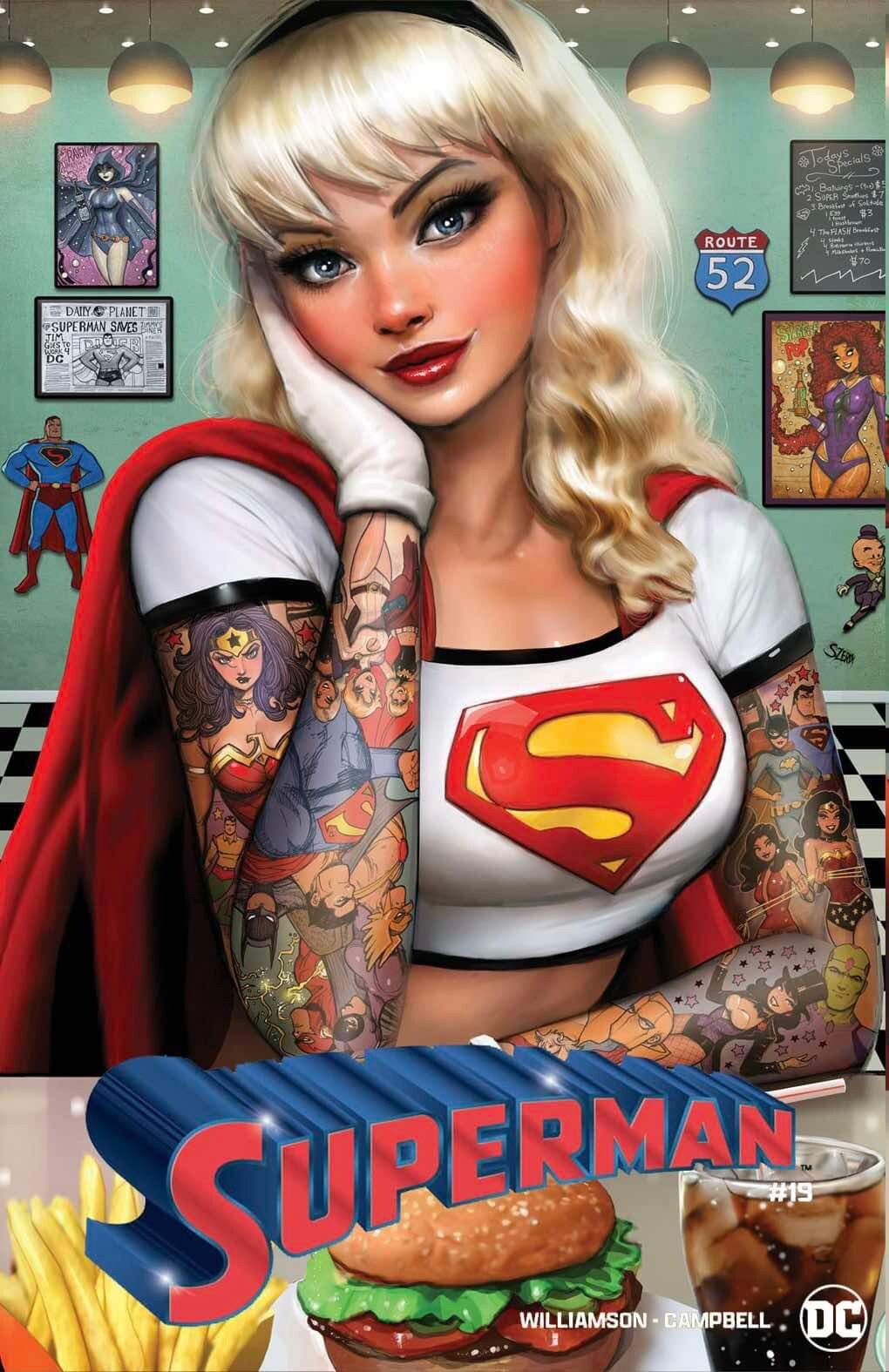 SUPERMAN 18-19 EXCLUSIVE TRADE SET - POWER GIRL, SUPERGIRL - SZERDY - DINER