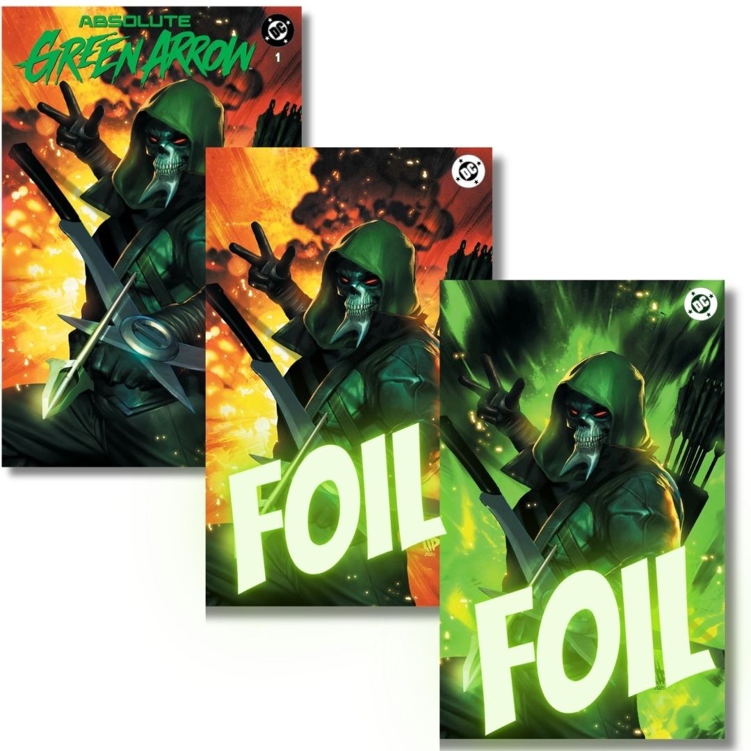 ABSOLUTE GREEN ARROW #1  TRADE & FOILS 3 BOOK EXCLUSIVE SET -  WILKINS - 1ST APP