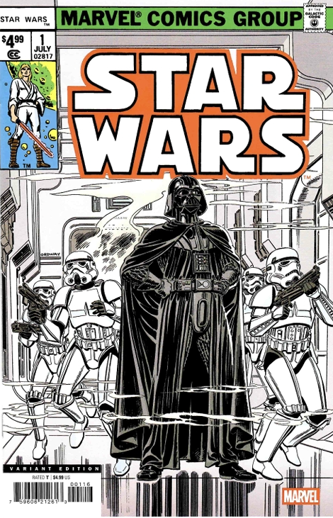1:25 STAR WARS #1 FACSIMILE COLOR SPLASH INCENTIVE - DARTH VADER - JERRY ORDWAY