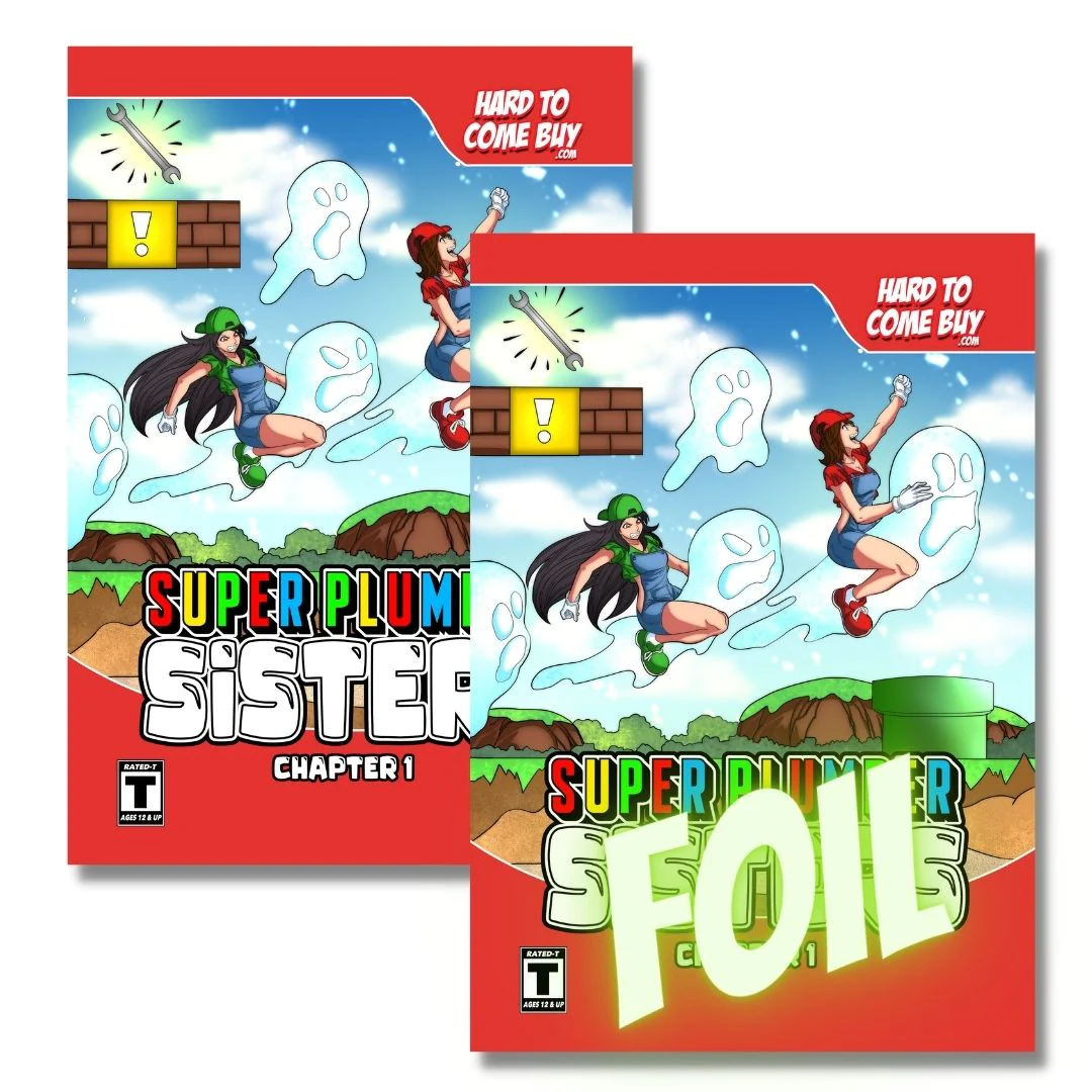SUPER PLUMBER SISTERS #1 EXCLUSIVE FOIL/TRADE - SUPER MARIO Wii HOMAGE - LTD 32