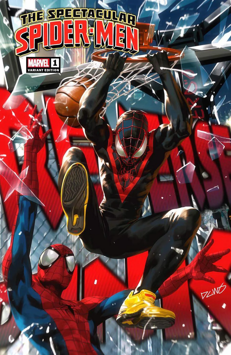 SPECTACULAR SPIDER-MEN #1 EXCLUSIVE CHEW TRADE & 1:25 NAKAYAMA - MILES MORLAES