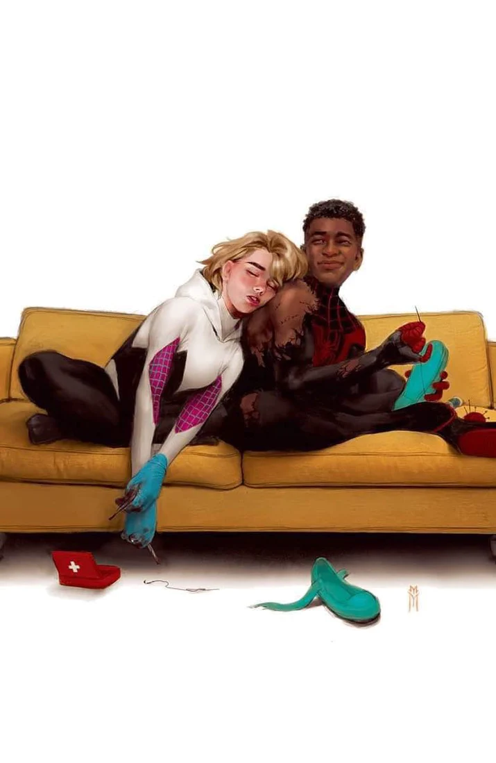AMAZING SPIDER-MAN #41 EXCLUSIVE VIRGIN/TRADE - GWEN & MILES HOMAGE - MERCADO
