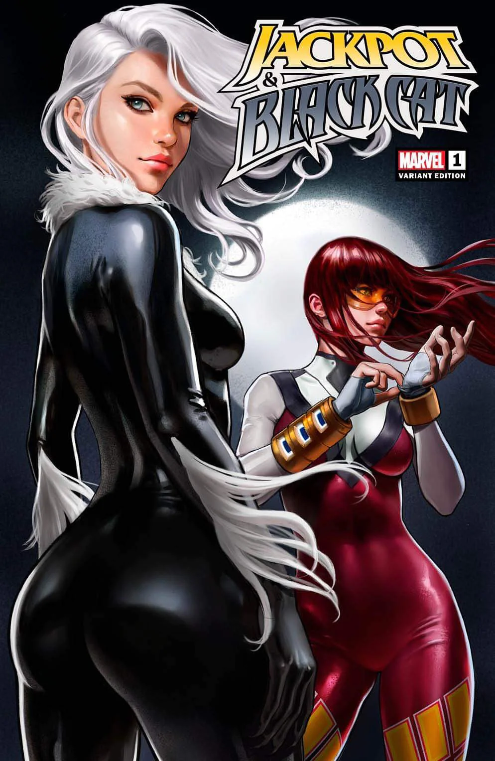 JACKPOT & BLACK CAT #1 EXCLUSIVE VIRGIN/TRADE - TALAVERA LTD 600 COA - 1ST COVER