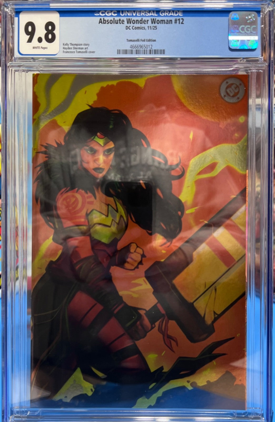 9.8 CGC ABSOLUTE WONDER WOMAN #12 NYCC FOIL VIRGIN EXCLUSIVE - TOMASELLI