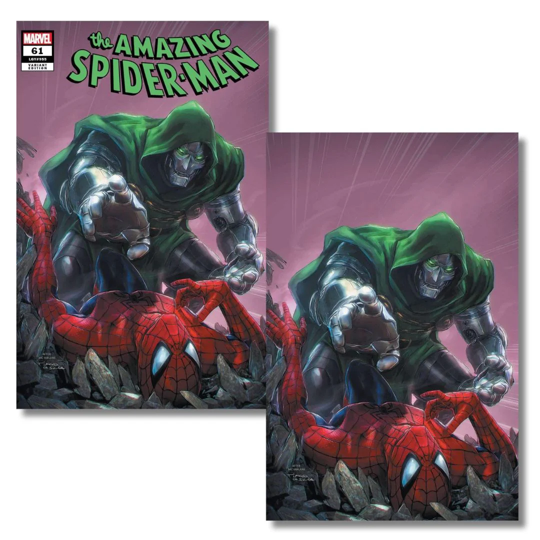 AMAZING SPIDER-MAN #61 VIRGIN/TRADE EXCLUSIVE - 316 HOMAGE - DOOM - DA SILVA