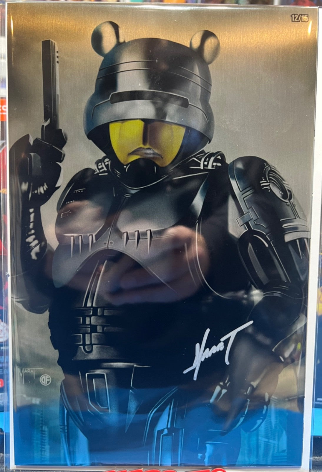 DO YOU POOH? ROBOPOOH ROBOCOP METAL SIGNED VIRGIN MARAT MYCHAELS LTD 15 COA