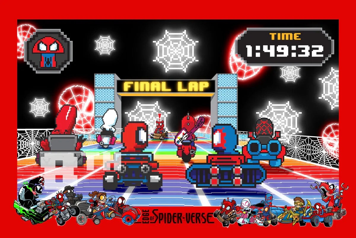 EDGE OF SPIDER-VERSE #1 EXCLUSIVE 8-BIT MARIO GAME HOMAGE -  1ST APP - WAITE