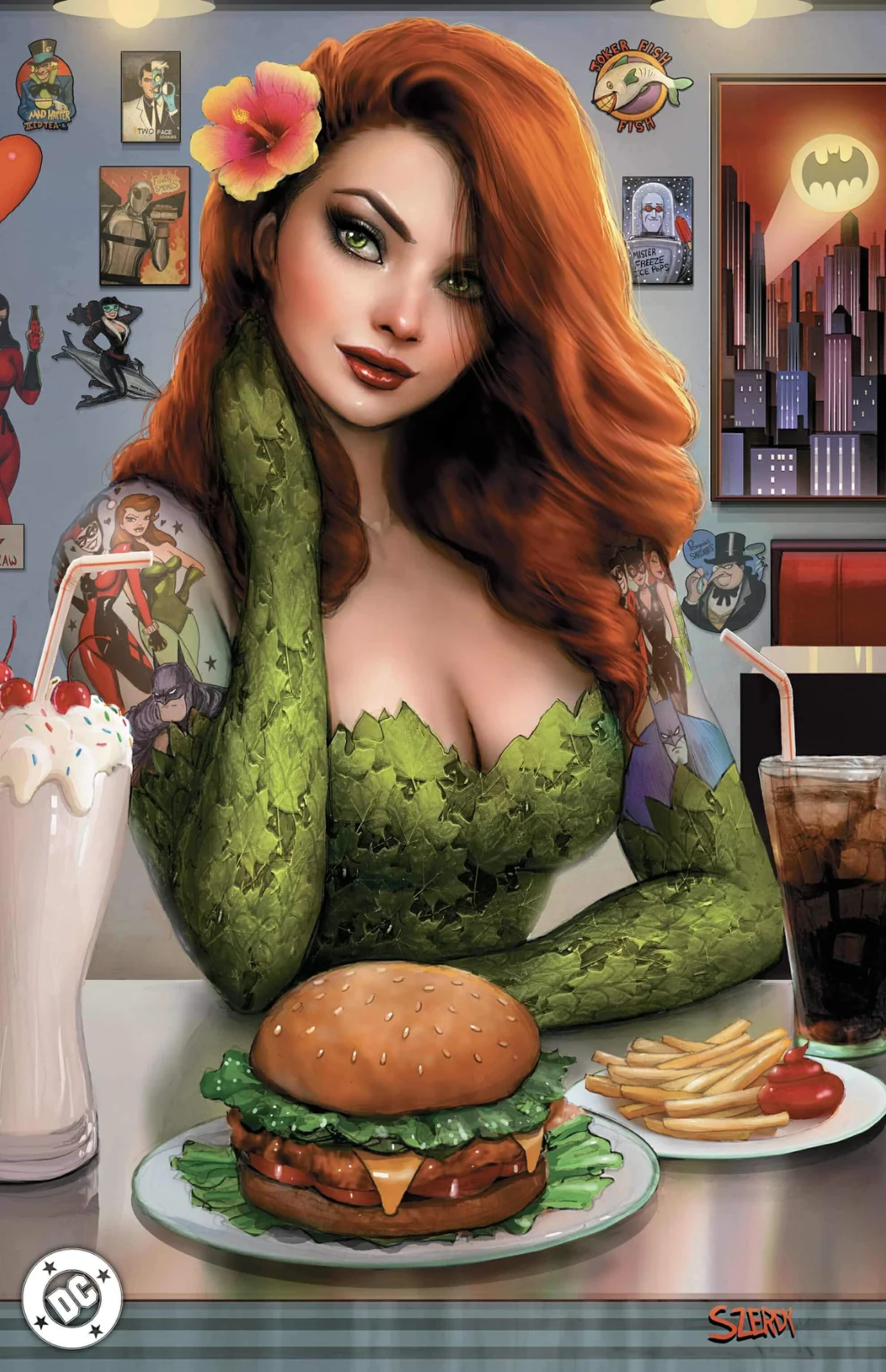POISON IVY #27 EXCLUSIVE VIRGIN/TRADE SET DINER TATTOO SERIES - SZERDY