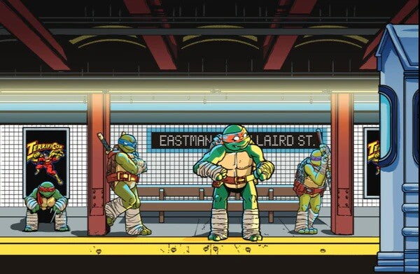 TEENAGE MUTANT NINJA TURTLES #1 CONVENTION VIRGIN EXCLUSIVE 8bit HOMAGE - WAITE