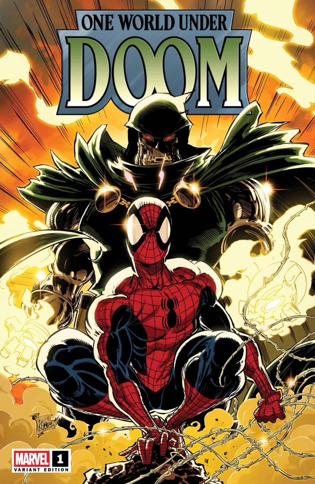 ONE WORLD UNDER DOOM #1 EXCLUSIVE VIRGIN/TRADE - KAARE ANDREWS LTD 1000
