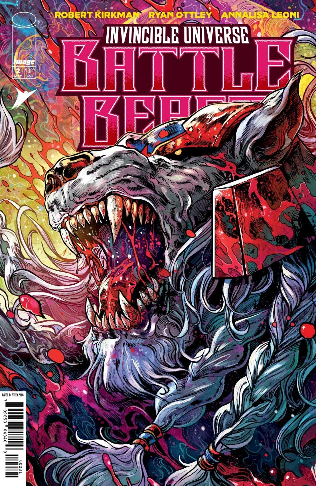 BATTLE BEAST #2 TRADE/VIRGIN FOIL EXCLUSIVE - RICCARDI - LTD 1K - INVINCIBLE