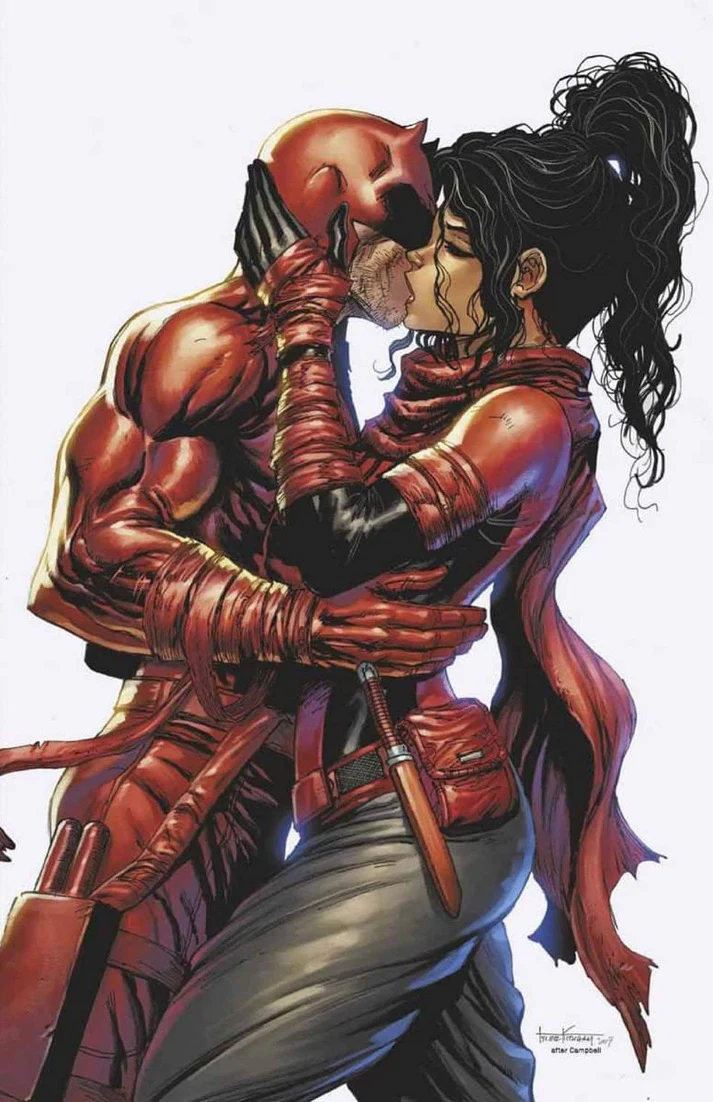 DAREDEVIL #7 EXCLUSIVE VIRGIN/TRADE - TYLER KIRKHAM - ELEKTRA - CAMPBELL HOMAGE