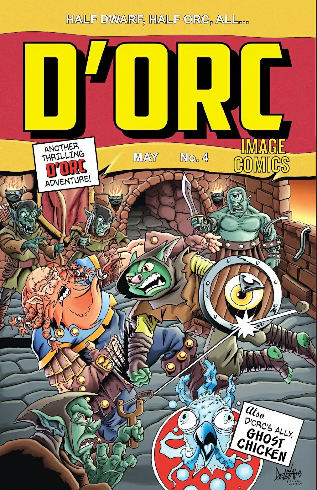 D'ORC #4 EXCLUSIVE CAPTAIN AMERCA  HOMAGE - DELGADO LTD 500