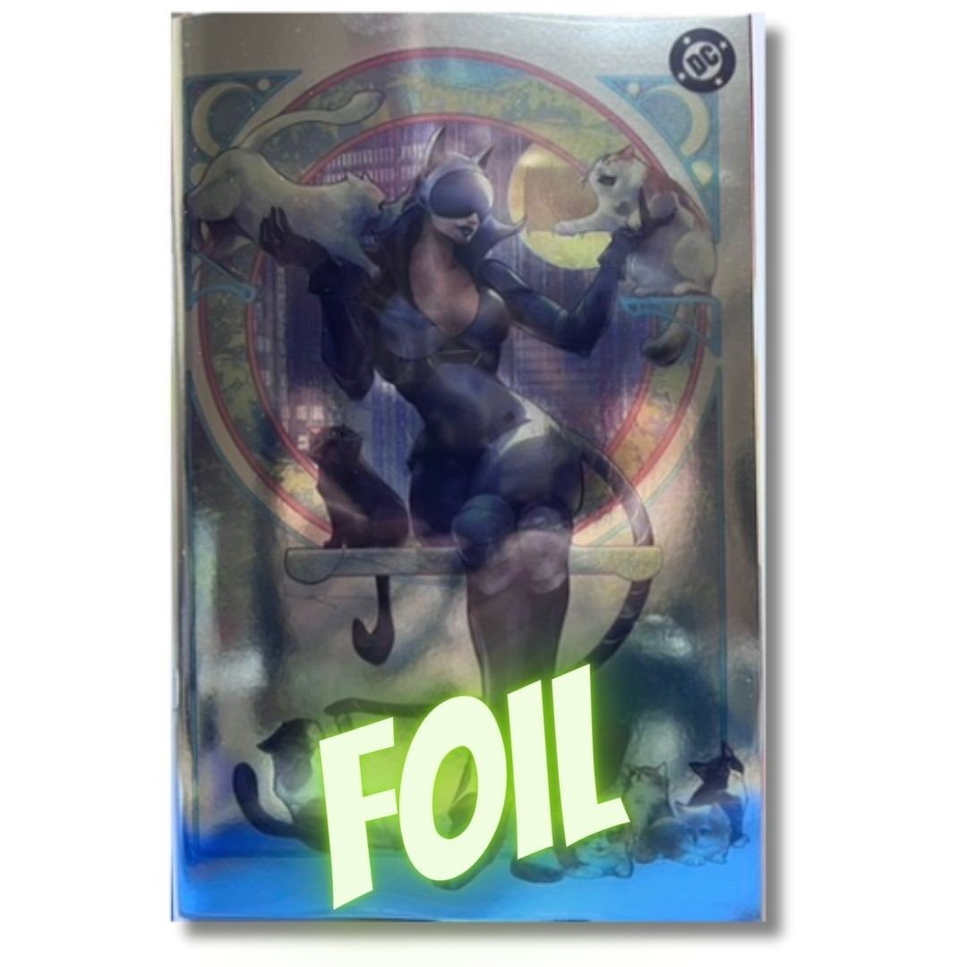 ABSOLUTE CATWOMAN #1 FOIL VIRGIN & TRADE EXCLUSIVE SET - TAO LTD 800
