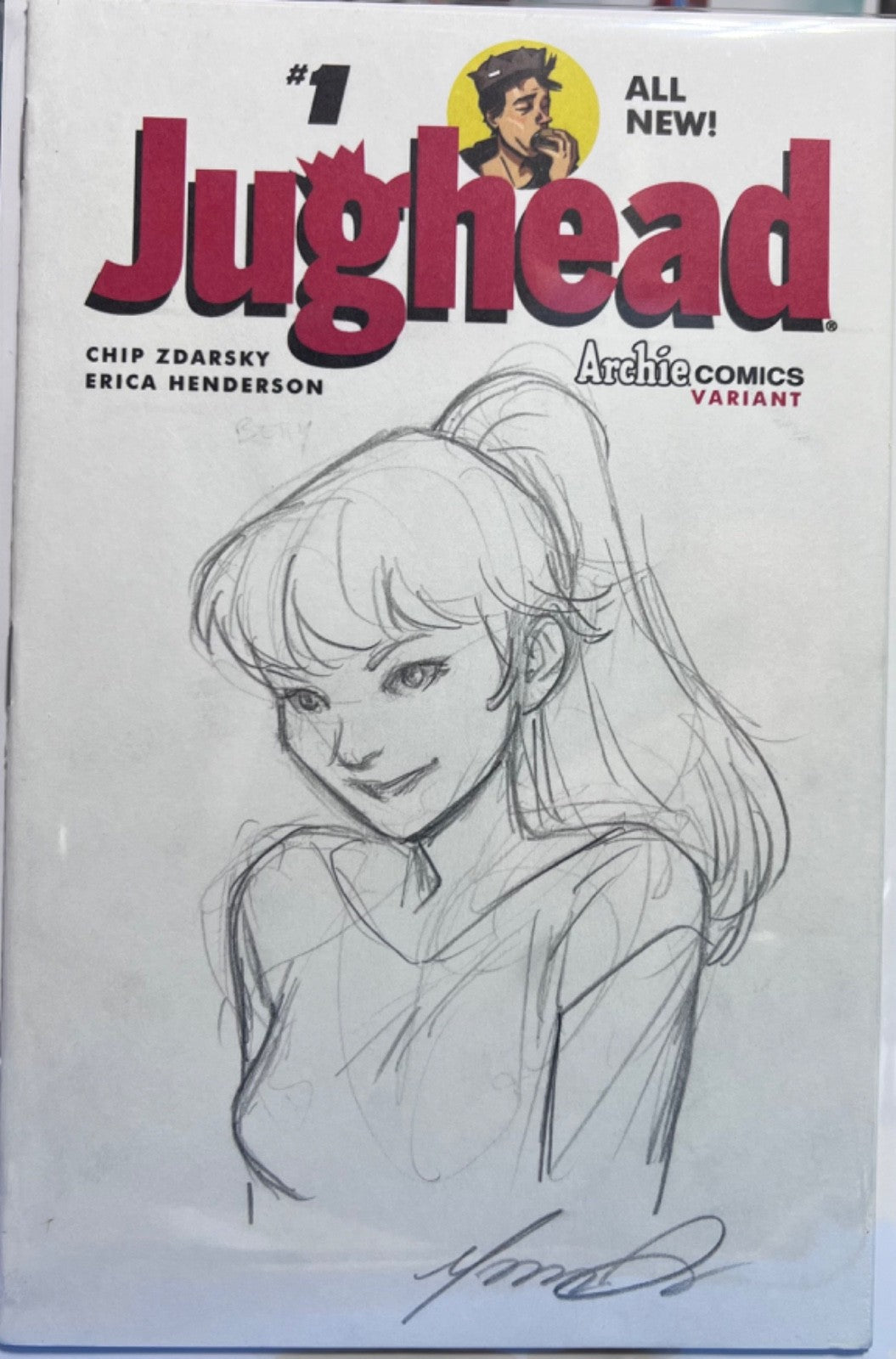 ARCHIE JUGHEAD #1 ORIGINAL SKETCH COVER ART BY MARCUS MARTIN - BETTY 1 OF 1