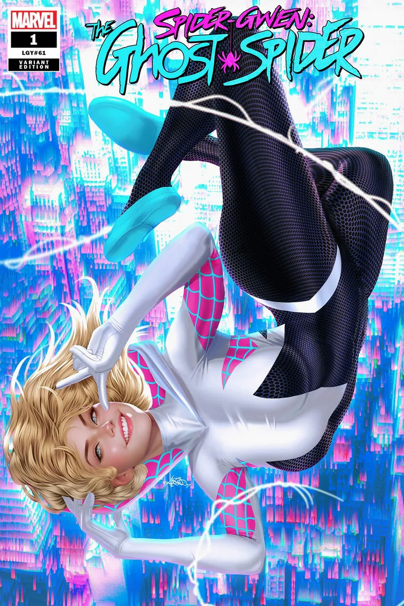 SPIDER-GWEN GHOST-SPIDER #1 EXCLUSIVE VIRGIN/TRADE -  ARIEL DIAZ - LTD 1K