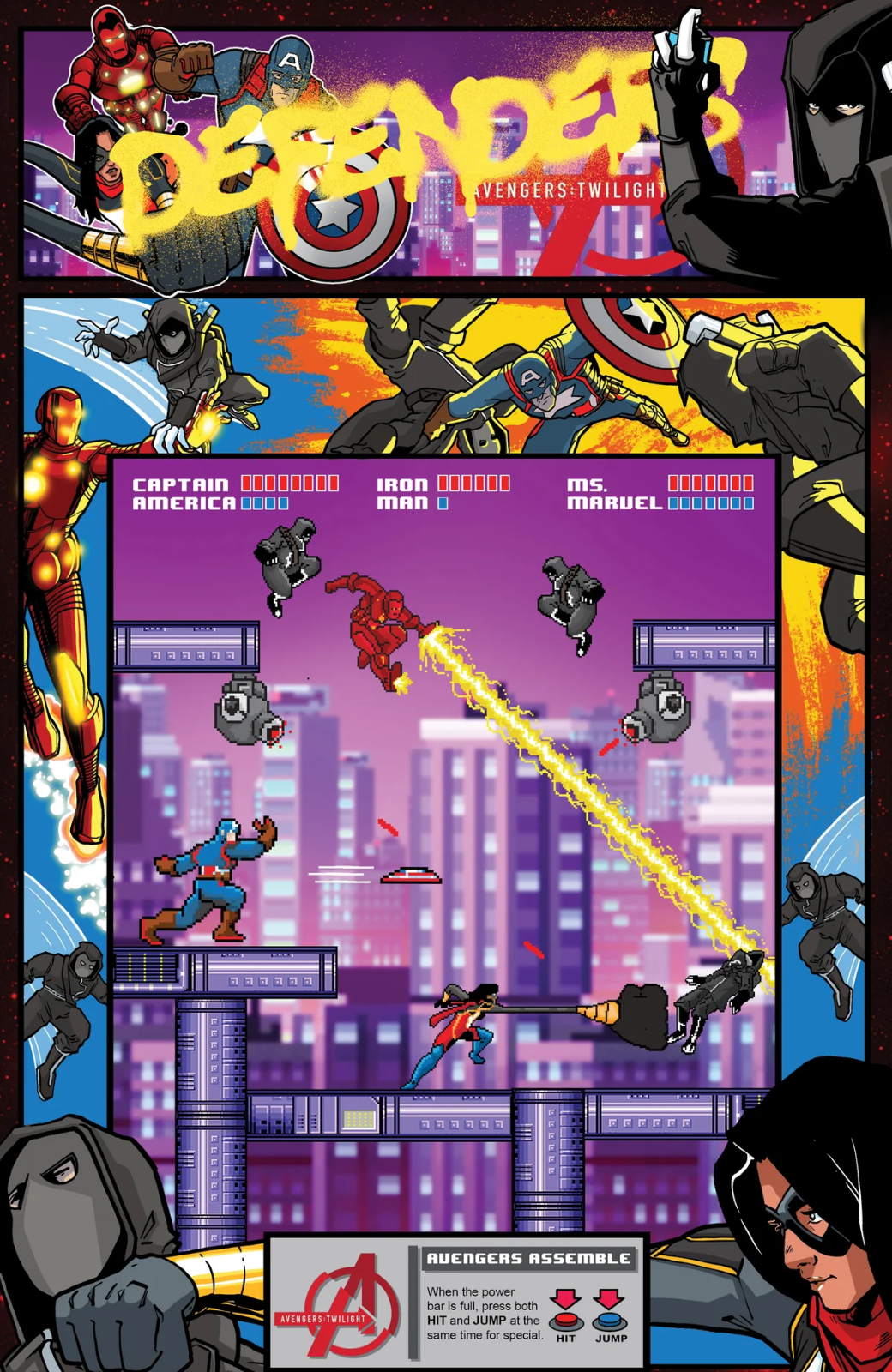AVENGERS TWILIGHT #1 EXCLUSIVE 8-BIT VIDEO GAME HOMAGE - WAITE