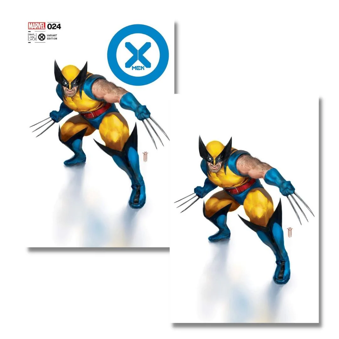 X-MEN #24 EXCLUSIVE VIRGIN/TRADE - WOLVERINE YELLOW BLUE SUIT DEADPOOL - MERCADO