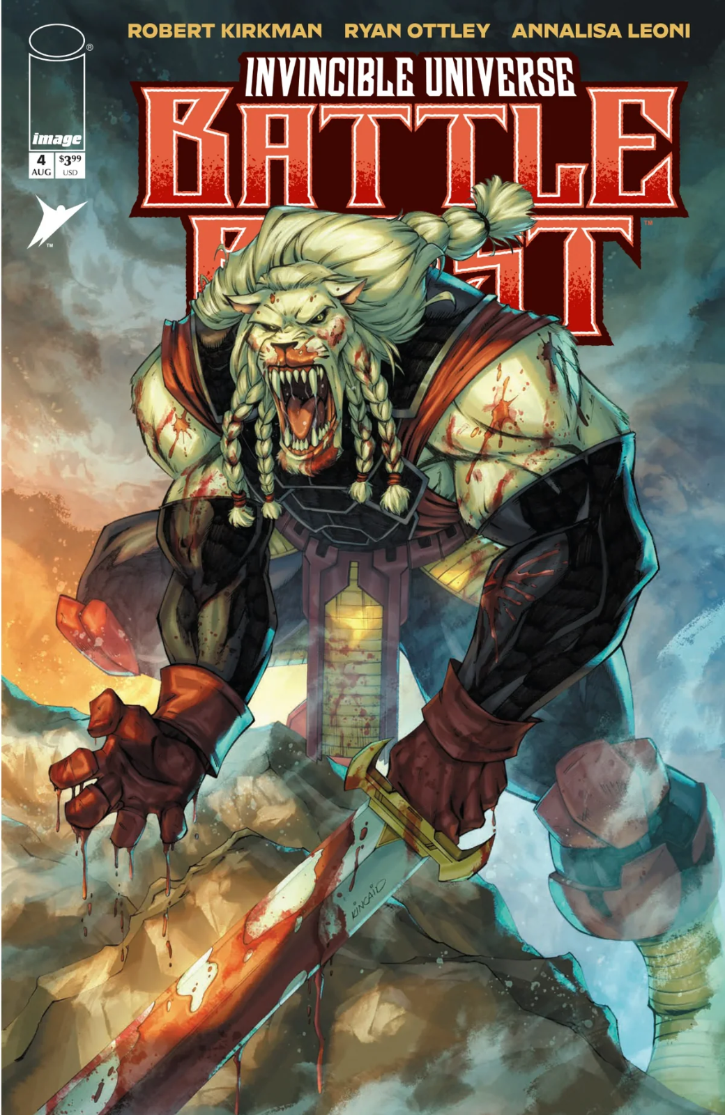 BATTLE BEAST #4 TRADE/VIRGIN FOIL EXCLUSIVE - KINCAID - LTD 1K - INVINCIBLE