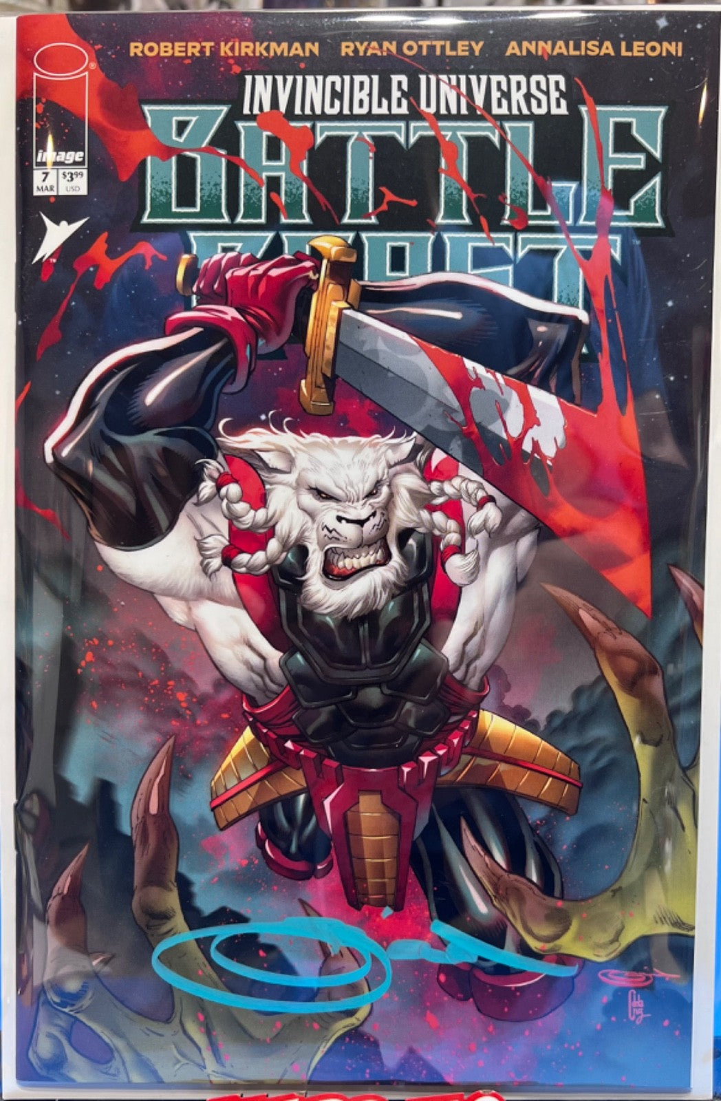 SIGNED BATTLE BEAST #7 EXCLUSIVE - SHAH - LTD 1K - INVINCIBLE - COA