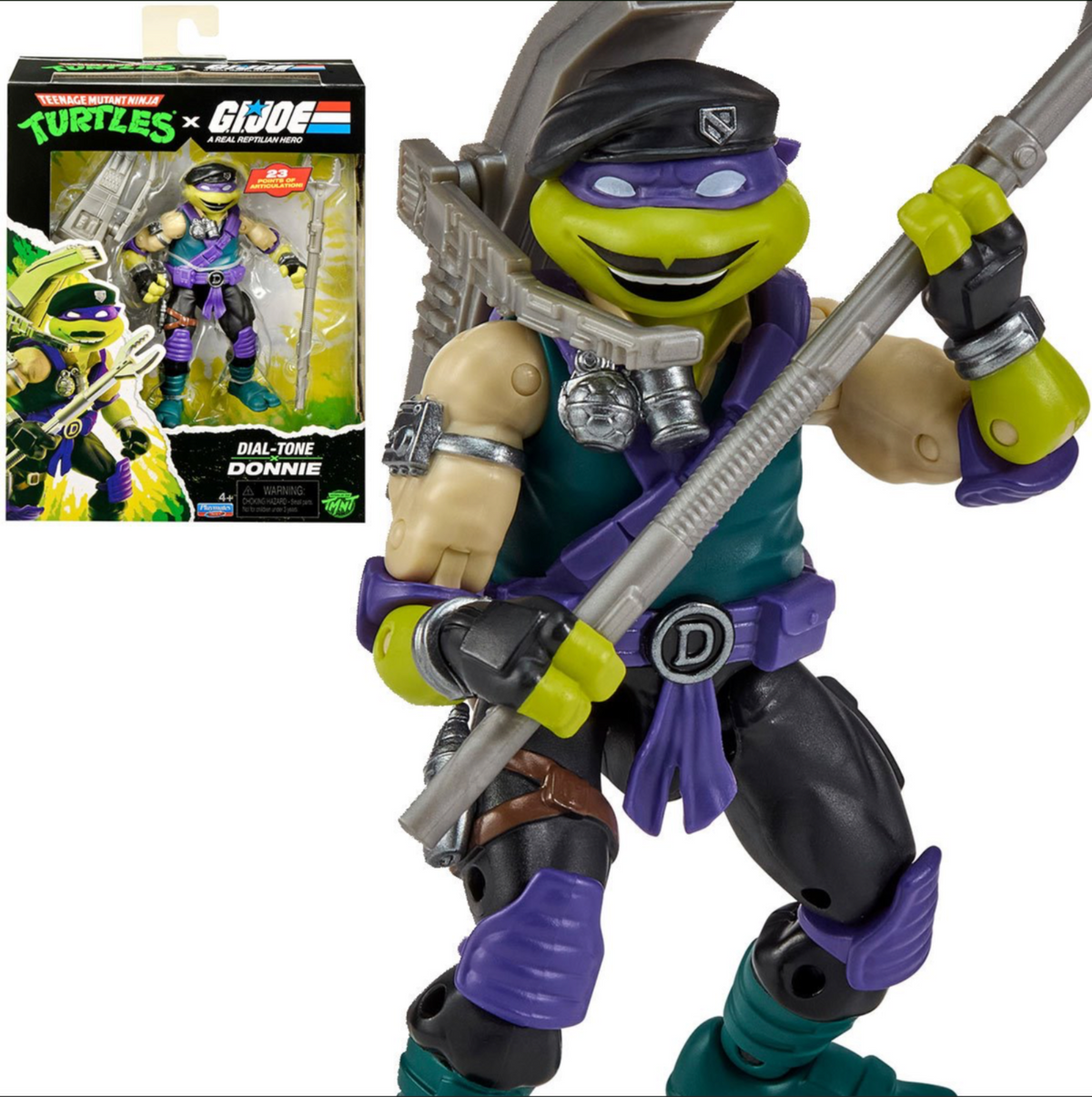 TEENAGE MUTANT NINJA TURTLES x GI JOE MASHUP, DONNIE /DIAL-TONE  - NIB