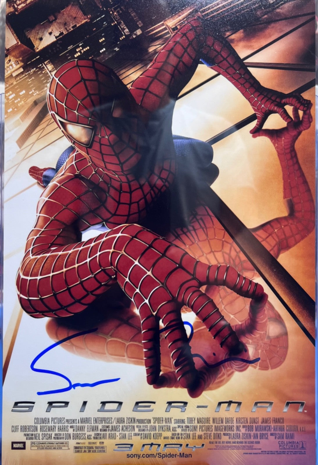 SPIDER-MAN  8x10 SIGNED SAM RAMI PHOTO JSA Certified Autograph - BLUE