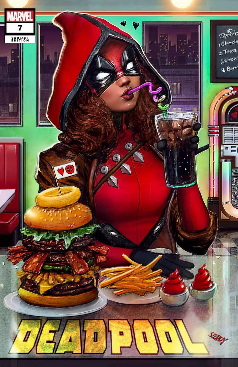 DEADPOOL #7 EXCLUSIVE VIRGIN/TRADE - 1ST DAUGHTER ELLIE AS DEADPOOL - SZERDY