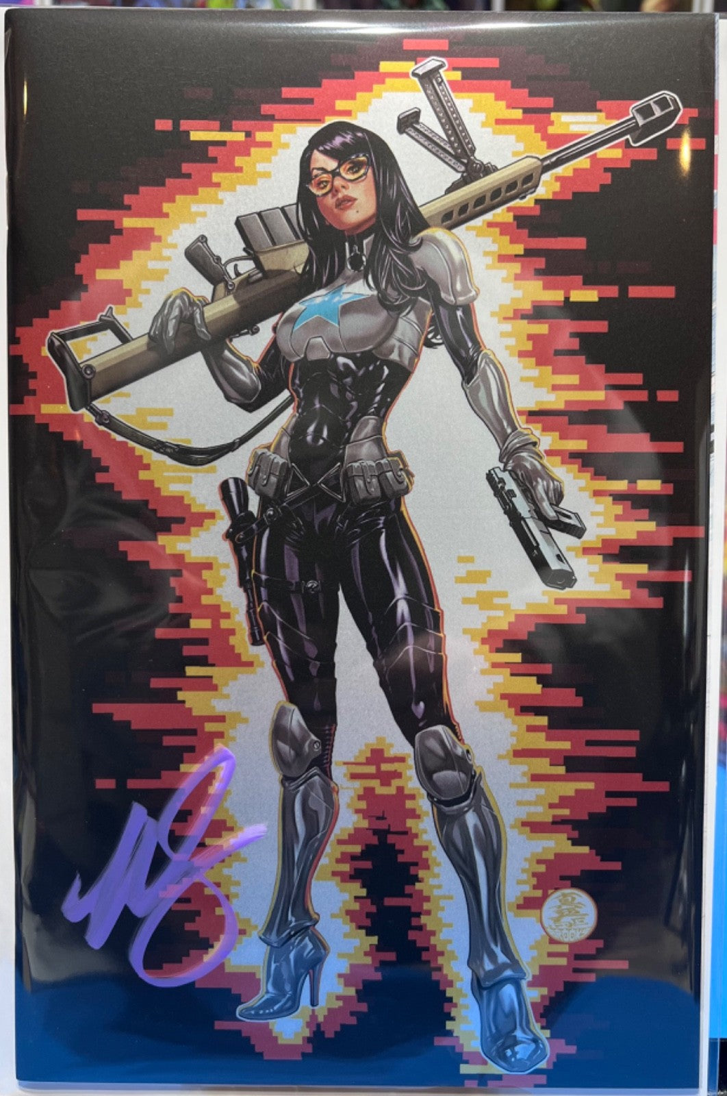 GI JOE #1 SIGNED SDCC VIRGIN FOIL EXCLUSIVE - BARONESS - MARK BROOKS W/COA