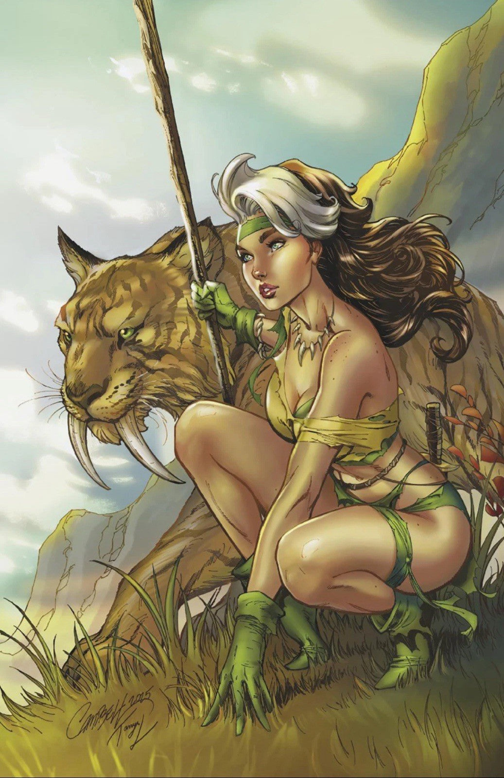1:100 ROGUE THE SAVAGE LAND #5 VIRGIN INCENTIVE J SCOTT CAMPBELL NM