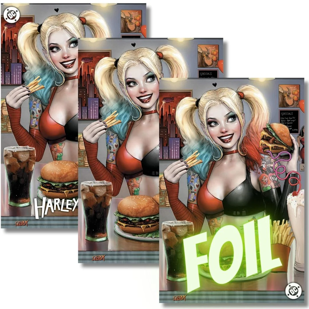 HARLEY QUINN #45 EXCLUSIVE FOIL/VIRGIN/TRADE SET - SZERDY