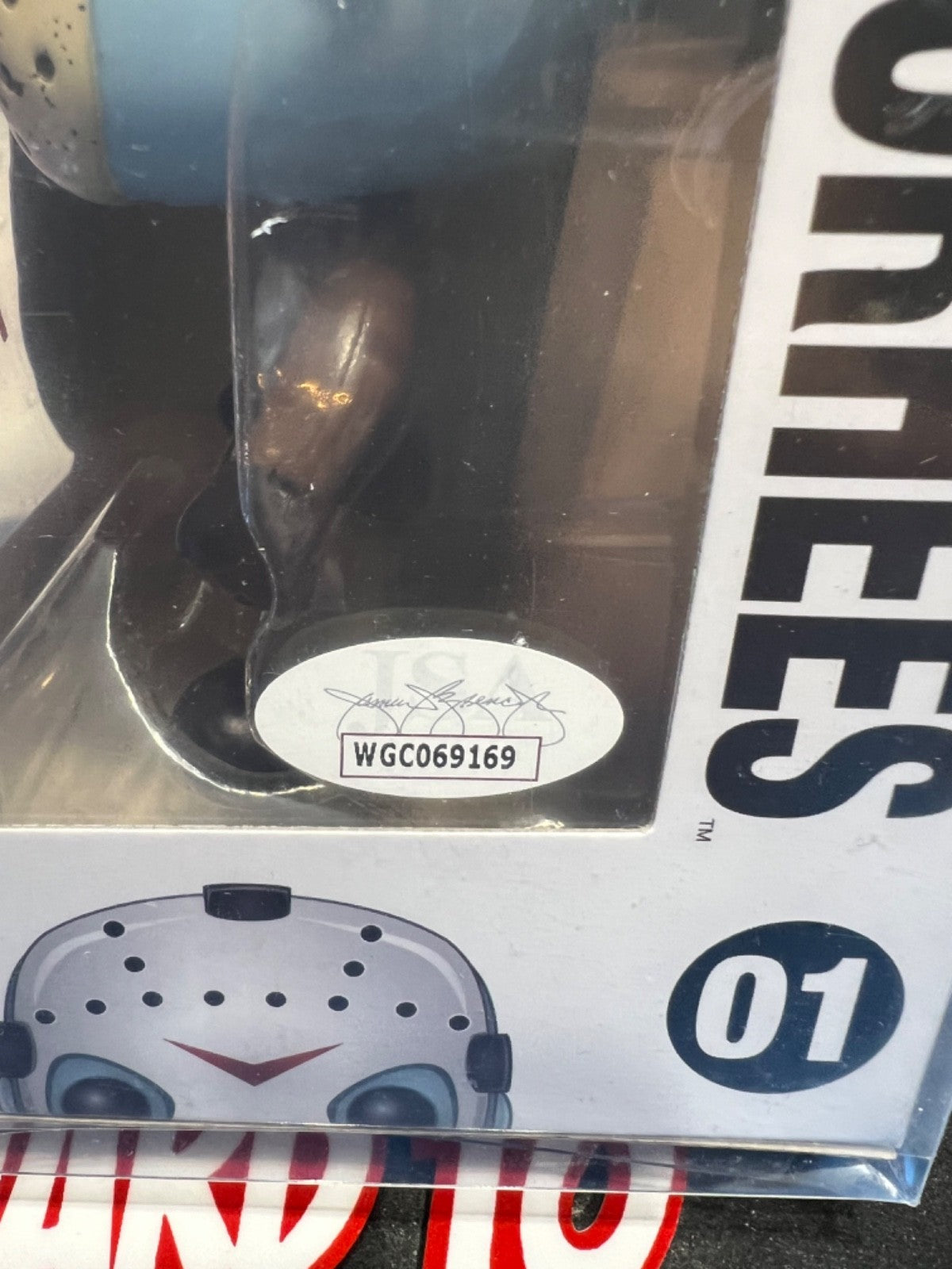 DEREK MEARS SIGNED FUNKO POP #01 FRIDAY 13TH JASON VOORHEES JSA CERT