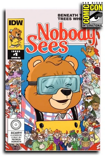 BENEATH THE TREES WHERE NOBODY SEES #1  SDCC 25TH ANN BOARDER HOMAGE CARE BEARS